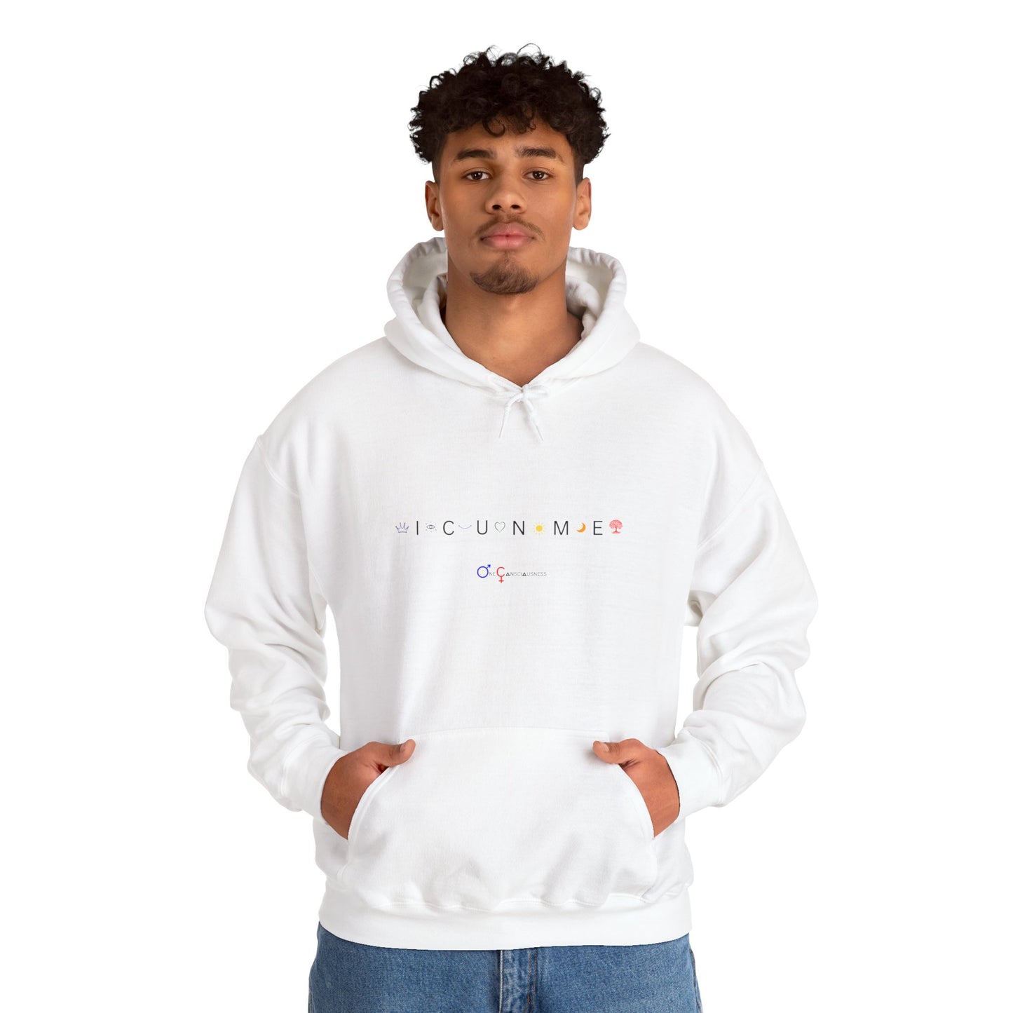 "I See You In Me" - I C U N ME - Awakened being Unisex Heavy Blend™ Hooded Sweatshirt