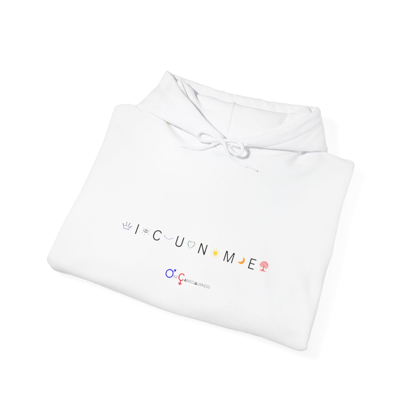"I See You In Me" - I C U N ME - Awakened being Unisex Heavy Blend™ Hooded Sweatshirt