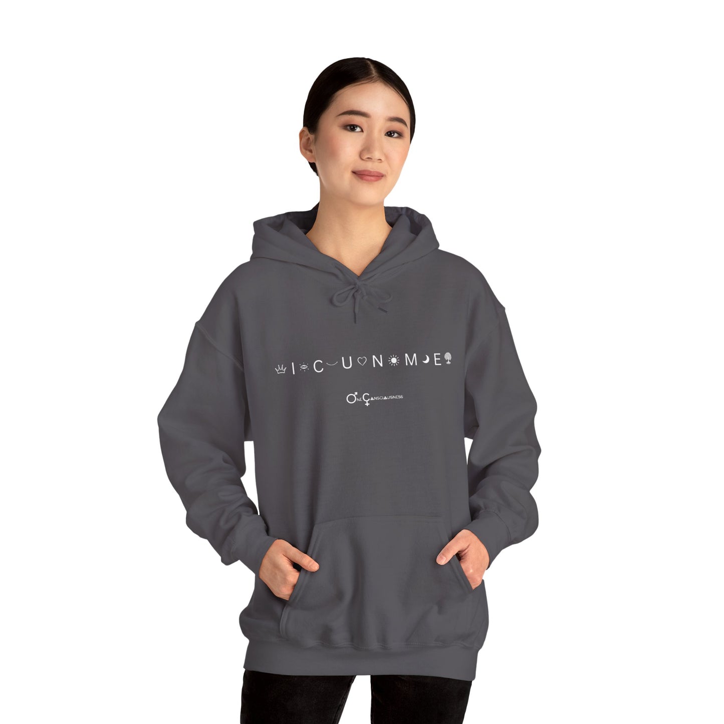 "I See You In Me" - I C U N ME - Awakened being Unisex Heavy Blend™ Hooded Sweatshirt