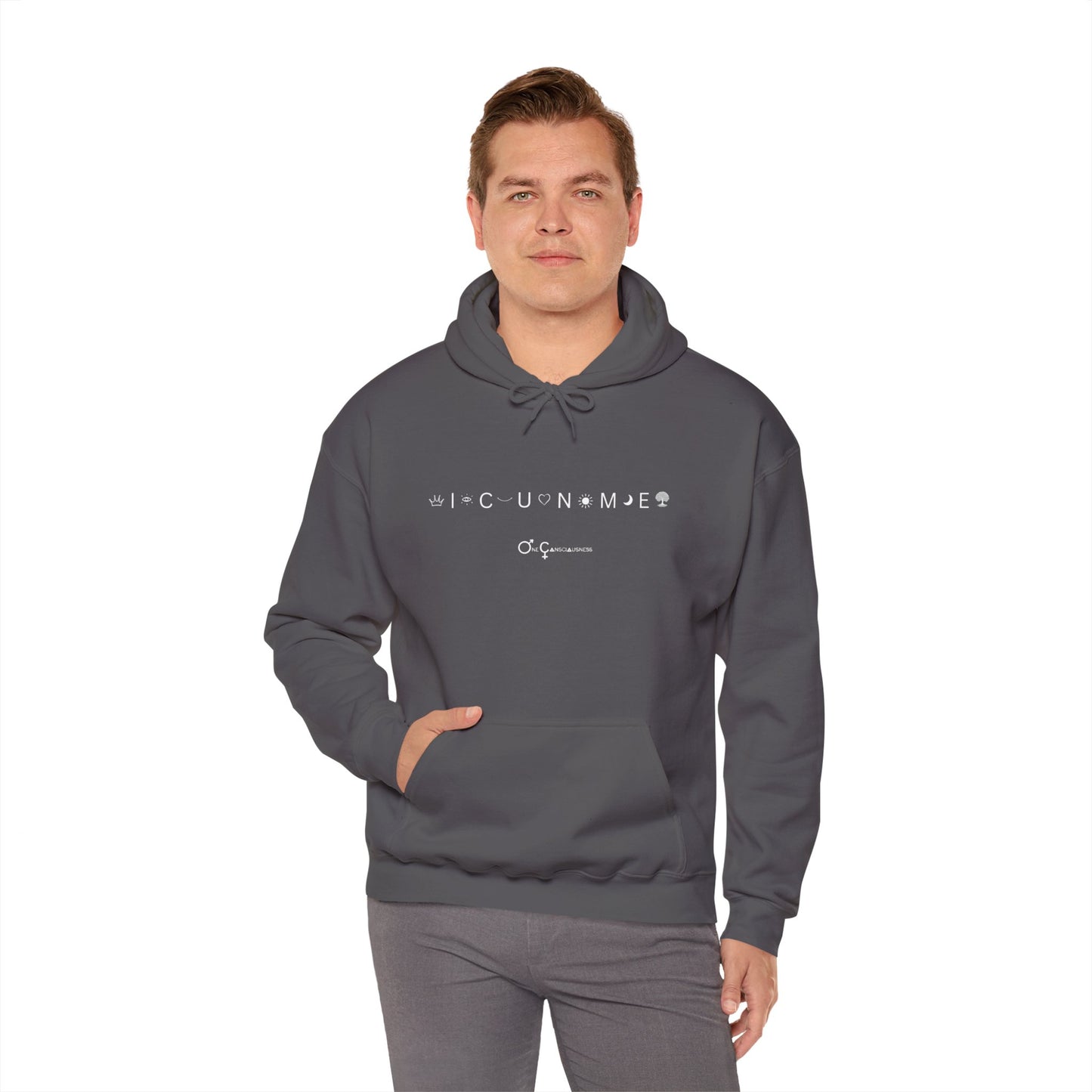 "I See You In Me" - I C U N ME - Awakened being Unisex Heavy Blend™ Hooded Sweatshirt