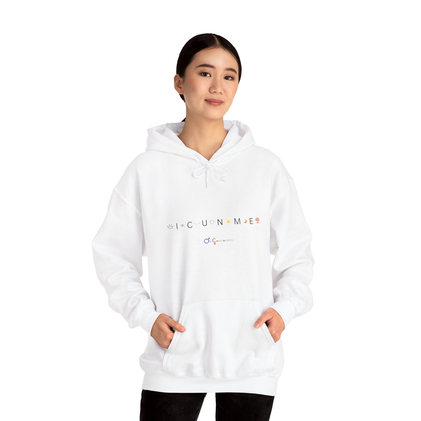 "I See You In Me" - I C U N ME - Awakened being Unisex Heavy Blend™ Hooded Sweatshirt